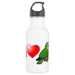 I Love Red-lored Amazons Water Bottle (24 oz)