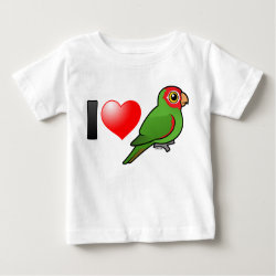 I Love Red-masked Parakeets Baby Fine Jersey T-Shirt