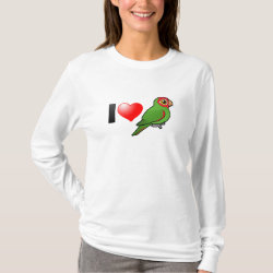 I Love Red-masked Parakeets Women's Basic Long Sleeve T-Shirt