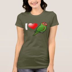 I Love Red-masked Parakeets Women's Bella Jersey T-Shirt
