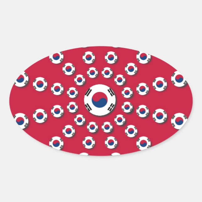 I love Red Oval Sticker (Front)