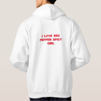 I LOVE RED PEPPER SPICY GIRL HOODIE