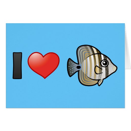 I Love Red Sea Sailfin Tang Cards (Front Horizontal)