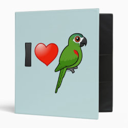 I Love Red-shouldered Macaws Avery Signature Binder 8.5x11