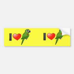 I Love Red-shouldered Macaws Bumper Sticker