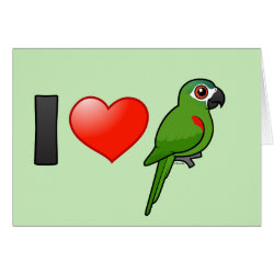 I Love Red-shouldered Macaws Greeting Card