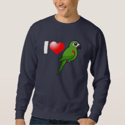 I Love Red-shouldered Macaws Men's Basic Sweatshirt
