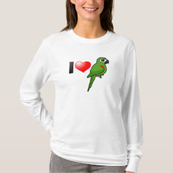 I Love Red-shouldered Macaws Women's Basic Long Sleeve T-Shirt