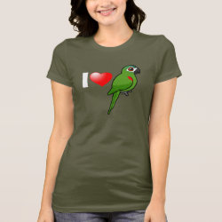 I Love Red-shouldered Macaws Women's Bella Jersey T-Shirt