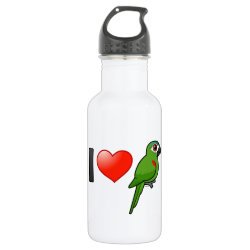 I Love Red-shouldered Macaws Water Bottle (24 oz)