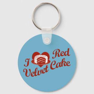 I Love Red Velvet Cake Keychain