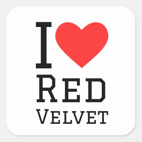 I love red velvet square sticker