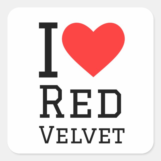 I love red velvet square sticker (Front)