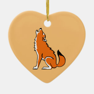 I love Red WOLVES  - Animal lover -Wildlife - Ceramic Ornament
