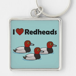 I Love Redheads Premium Square Keychain