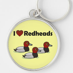 I Love Redheads Premium Round Keychain