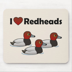 I Love Redheads Mousepad