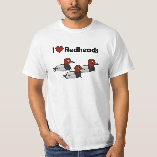 I Love Redheads T-Shirt (Front)