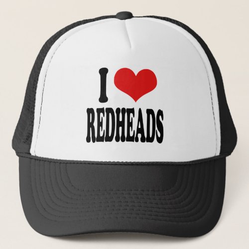 I Love Redheads Trucker Hat