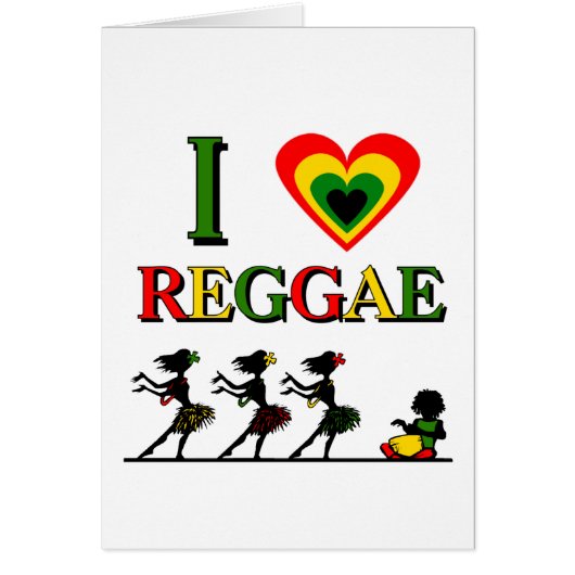 I Love Reggae Cards (Front)