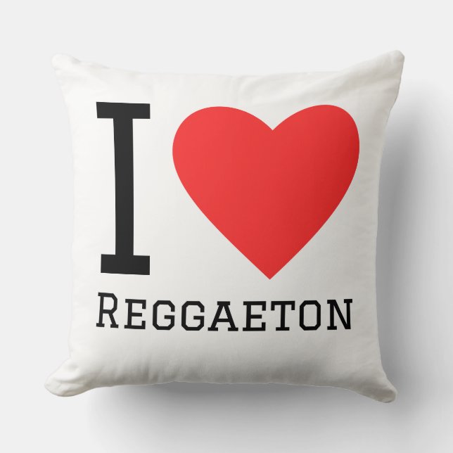 I love reggaeton throw pillow (Front)
