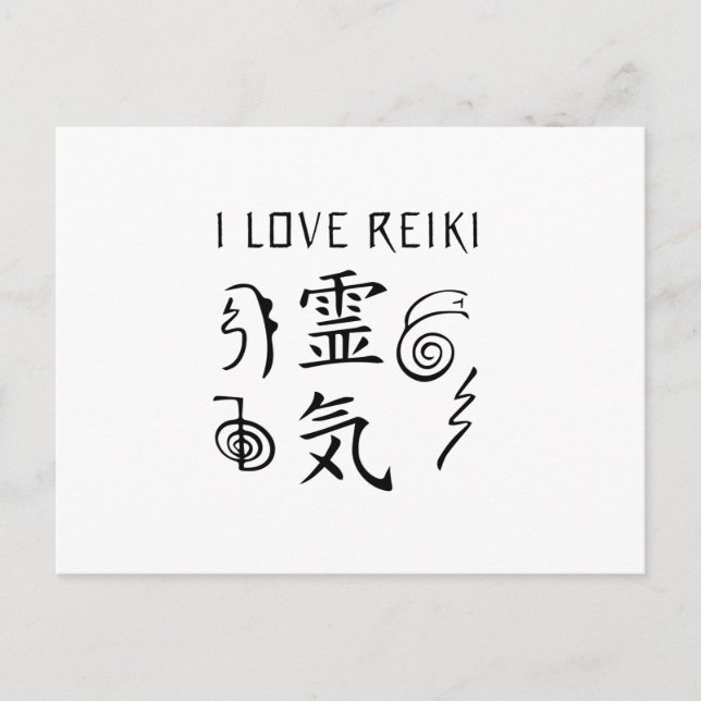 I Love Reiki | Esotericism Reiki Master Gifts Postcard (Front)