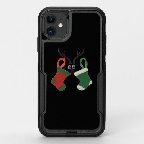 I love Reindeer Christmas stocking with Compassion OtterBox Commuter iPhone 11 Case