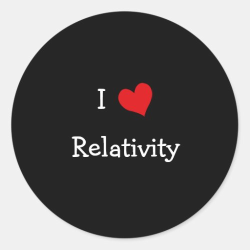 I Love Relativity Classic Round Sticker