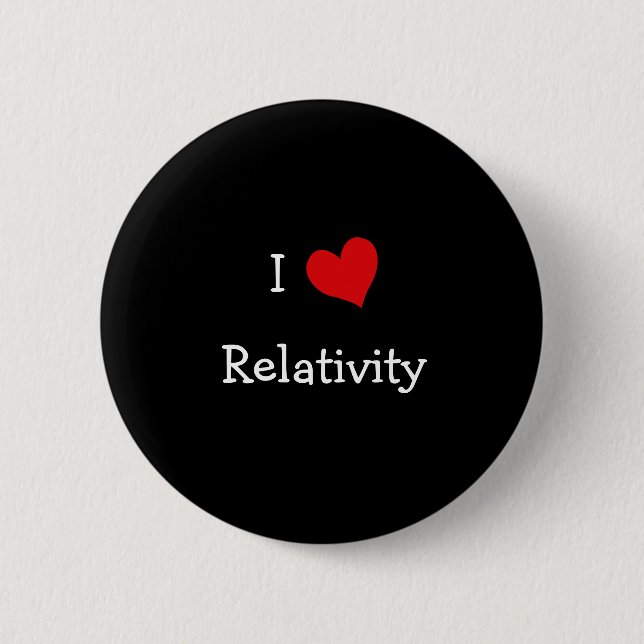 I Love Relativity Pinback Button (Front)