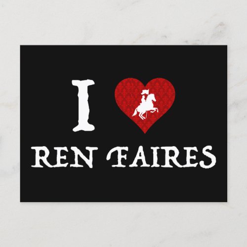 I Love Ren Faires Postcard