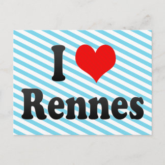 I Love Rennes, France Postcard