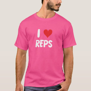 I Love Reps - Gym Weights Weight Lifting Lifter Wo T-Shirt