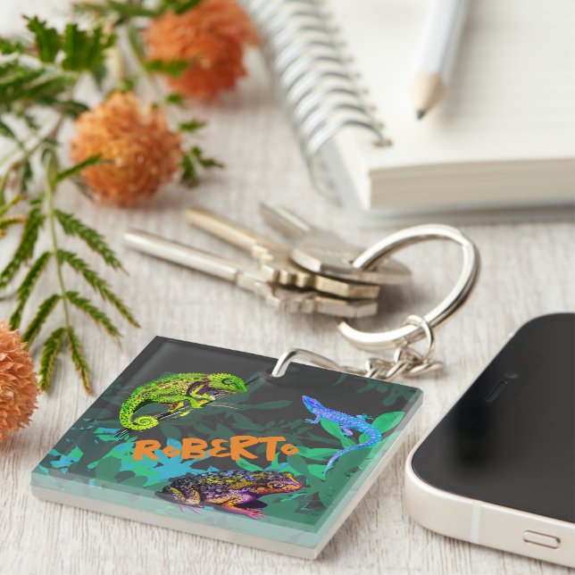 I love reptiles keychain (Front Right)