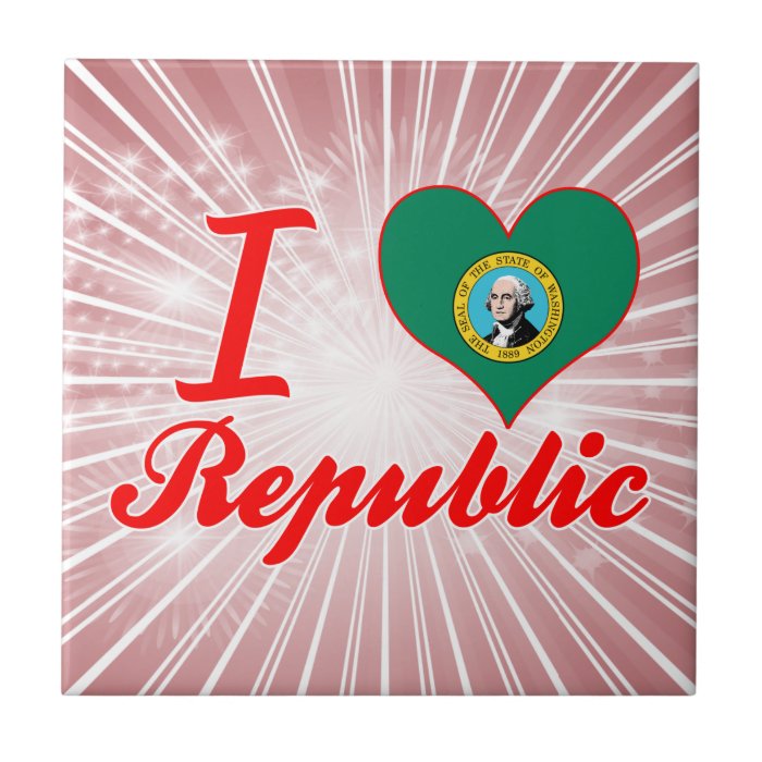 I Love Republic, Washington Ceramic Tiles