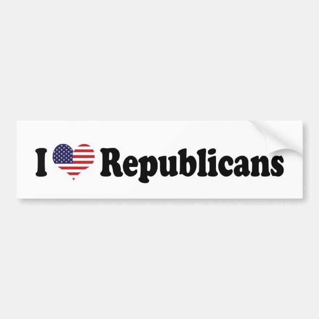 I Love Republicans Bumper Sticker (Front)