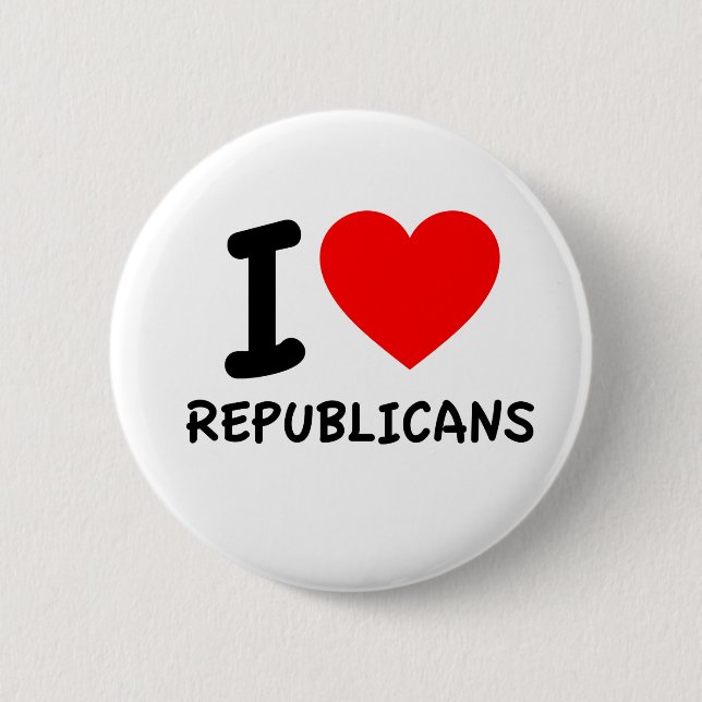 I Love Republicans Button (Front)