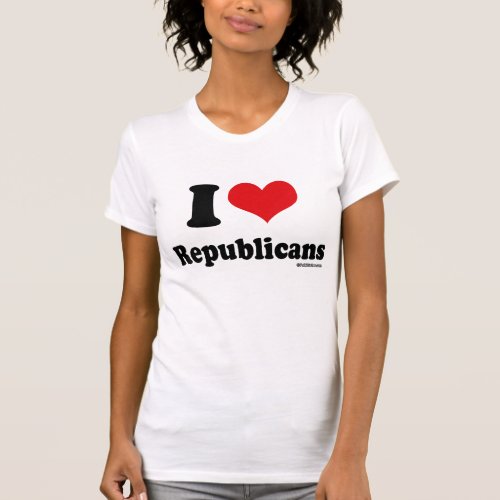 I LOVE REPUBLICANS _ Politiclothes Humor _png T_Shirt