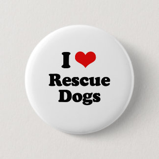 I Love Rescue Dogs Pinback Button