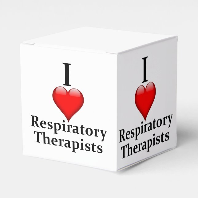 I love Respiratory Therapists Favor Boxes (Front Side)