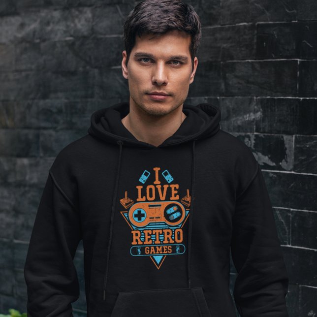 I Love Retro Games - Vintage Gamer Hoodie (Creator Uploaded)