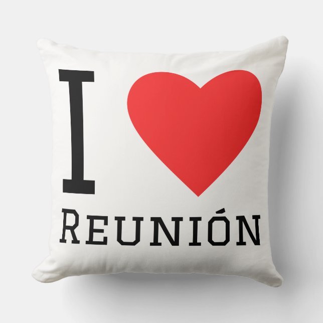 I love reunion  throw pillow (Front)