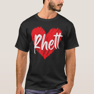 I Love Rhett Heart Funny First Name Rhett T-Shirt