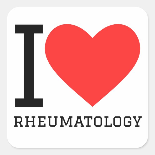 I love rheumatology square sticker (Front)