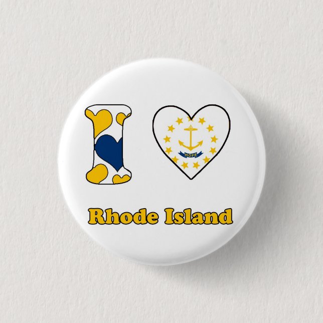 I love Rhode Island Button (Front)