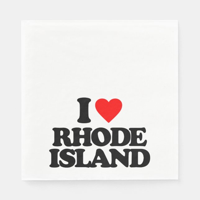 I LOVE RHODE ISLAND PAPER NAPKINS (Front)
