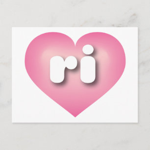 I love Rhode Island - ri pink fade heart Postcard