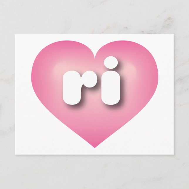 I love Rhode Island -  ri pink fade heart Postcard (Front)