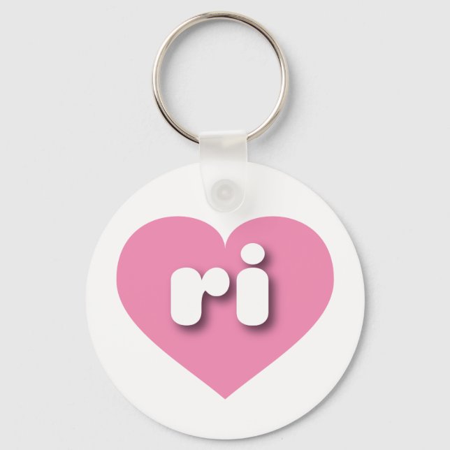 I love Rhode Island - ri pink heart Keychain (Front)