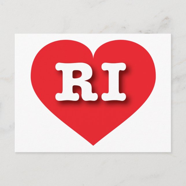 I love Rhode Island - RI red heart Postcard (Front)