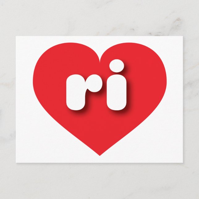 I love Rhode Island - ri red heart Postcard (Front)